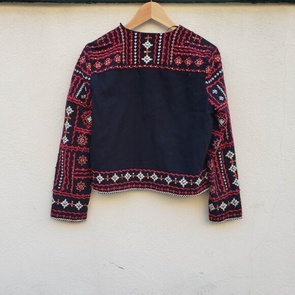 ZARA Ethnic Boho Embroidered Jacket - Picture 4 of 7